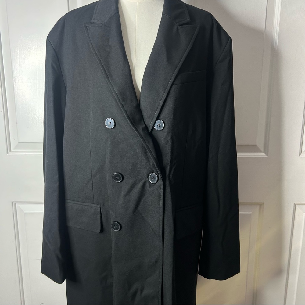H&M RELAXED-FIT DOUBLE-BREASTED TWILL COAT (Size XL) - Picture 5 of 10